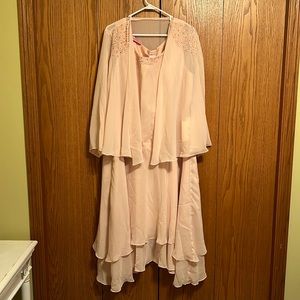 NWT 2pc peach special occasion dress with sequins